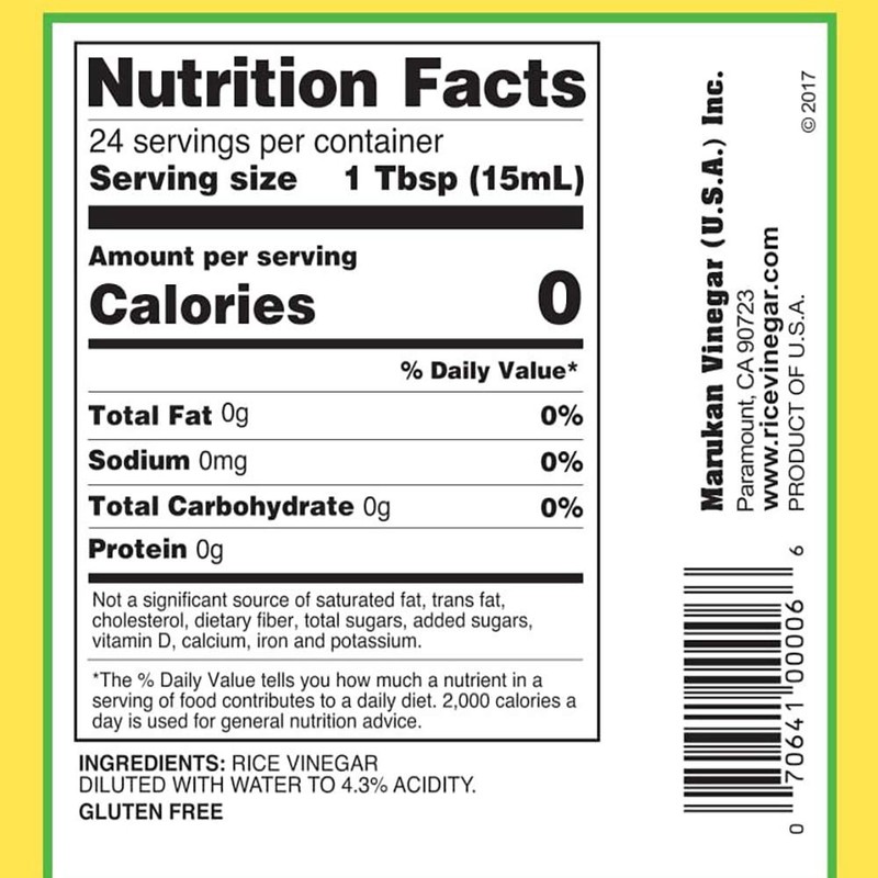 Marukan Genuine Brewed Rice Vinegar, 12 Ounce (Pack of 6)