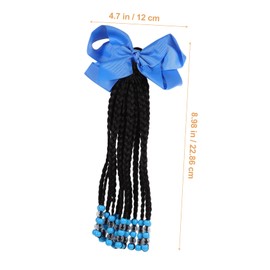 PACKOVE Synthetic Ponytail Extension Wig for Girls Hair Piece Beads Hair Topper Accessory