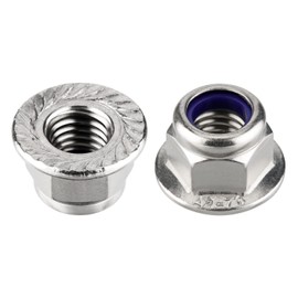 meinschraubenversand.de - Flange nuts (self-locking with locking toothing) according to DIN 6926 - locking nuts A2 V2A stainless steel with polyamide clamping part - UKV M6 10