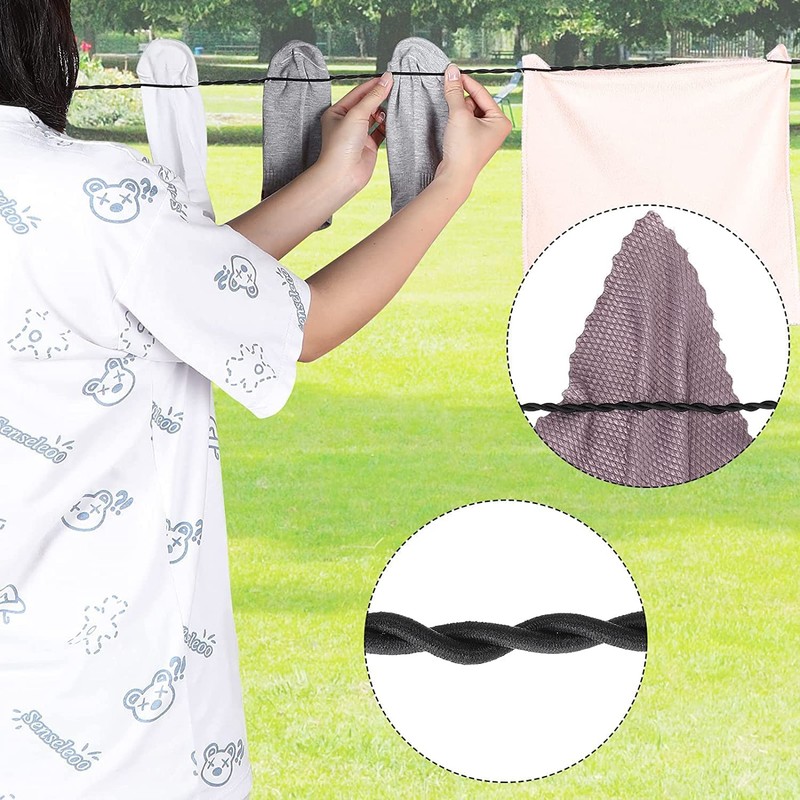 Suction Cups Clothes Drying Rope,2PCS Clothes Line with Suction Cup,Travel