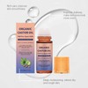 2PC Organic Castor Oil Roll-On with Rose Quartz,100% Pure Cold-Pressed