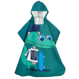Maddy's Home - Toalla de playa con capucha para niños, poncho de algodón súper suave y absorbente para niños y niñas, uso en la piscina y en la playa, de niños pequeños a adolescentes (3 a 12 años