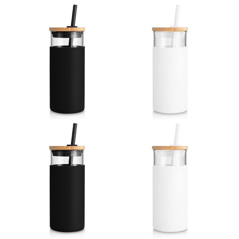 Tronco 20 oz Glass Tumbler with Lid and Straw, Iced