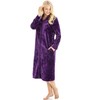 Camille Women's Super Soft Fleece Housecoat - Diamond Emboss Luxury