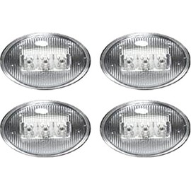 Recon 264132CL LED Fender Lights 1999-2008 Ford Super Duty (4-Piece Set) - Clear Lens with Chrome Trim