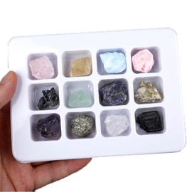 12 PCS BMYUK Healing Crystals Gemstones Natural Rocks and Minerals Chakra Stone for Reiki Bulk Raw Meteorite for Home Decorate Beginners Gifts Meditation