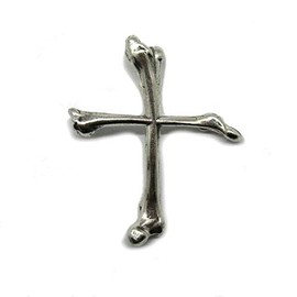 Sterling silber anhänger solide 925 Knochen Kreuz PE001326 Empress