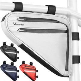 Valkental - Waterproof Frame Bag with Lots of Space - 1.5 L Volume - Bicycle Bag with Reflectors and Practical Compartments
