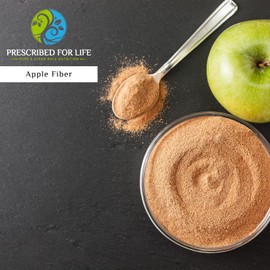 Prescribed For Life Apple Fiber Powder, Natural Apple Pectin Fiber Supplement for Digestive Health, Vegan, Non GMO, Gluten Free (12oz / 340g)