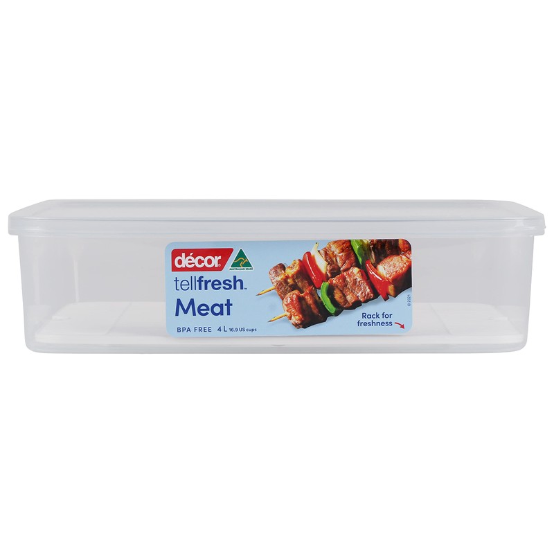 Décor Meat Storer with Removable Rack, 4.0L