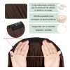 Xbwig Extensiones De Cabello De Alambre Invisible De 22 Pulgadas