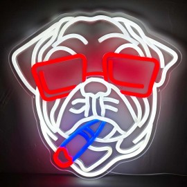 Outdoor Options Co Smoking Bulldog LED Light Sign Eco friendly in stock