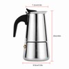 Stainless Steel Percolator Moka Pot Coffee Maker Stove Home Office