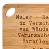 Mr. & Mrs. Panda Bambus - Schneidebrett Spruch Maler -