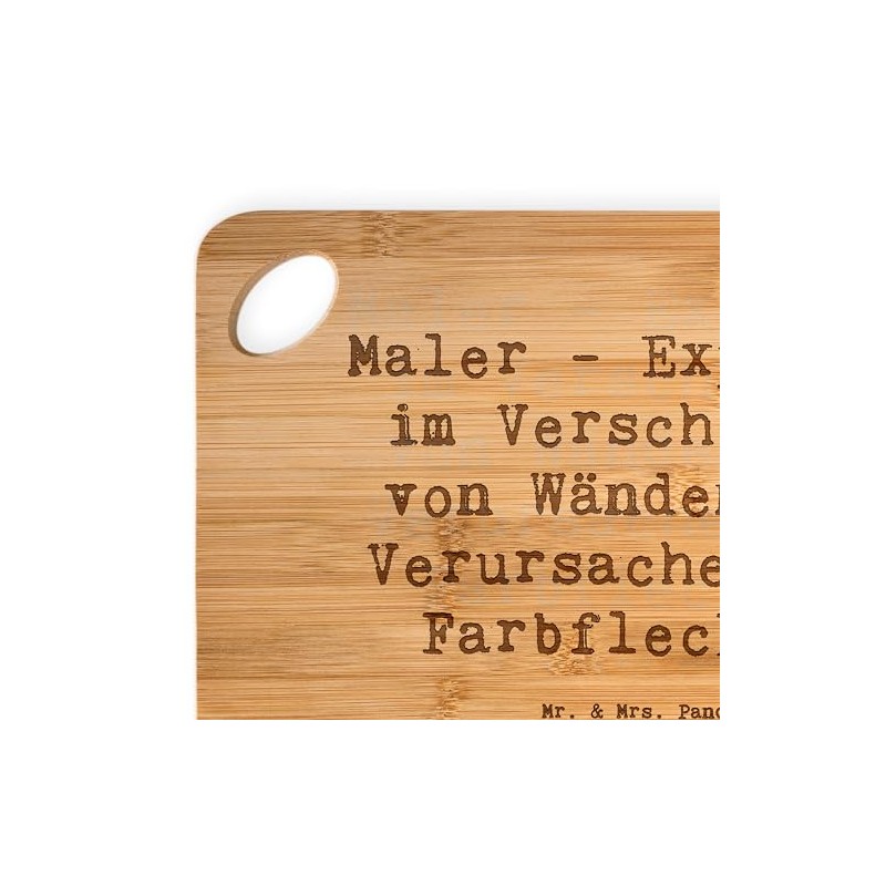 Mr. & Mrs. Panda Bambus - Schneidebrett Spruch Maler -