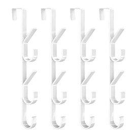 Pixaro 4PCS Over Door Hanger,Door Hooks Over The Door Hook Hanger,Stainless Steel Door Hangers for Clothes,Over Door Hook for Clothes Towels Robes, Bedroom Bathroom Kitchen Wardrobe