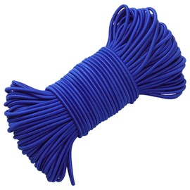 PRETEX Elastic Band Expander 3 mm x 30 m - Bungee Cord with Latex Core - Rubber Cord Expander Rope Can Be Cut to Size - Tension Rope Tarpaulin Rope 30 m Long - Bungee Cord - Blue