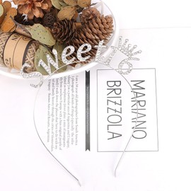 AOPRIE Sweet 16 Birthday Tiara & Crowns for Women Headbands for Girls Happy Birthday Accessories Favor Supllies Silver, 1 Pack