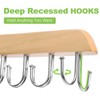 16 Hooks Wooden Belt Hanger, 360 Degree Rotating Space Saving