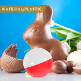 Alipis 50pcs Empty Round Colored Capsules Mini Fillable Lotto Game Ball Red White Raffle Balls for Gumball Machines Christmas Party Favor Container