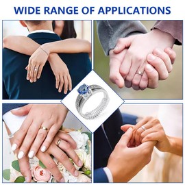 Henyall 12Pcs Ring Size Adjuster,Invisible Ring Size Adjuster Set for Loose Rings,Ring Sizer Uk,Transparent Resizer for Most Type of Rings (4 Sizes)