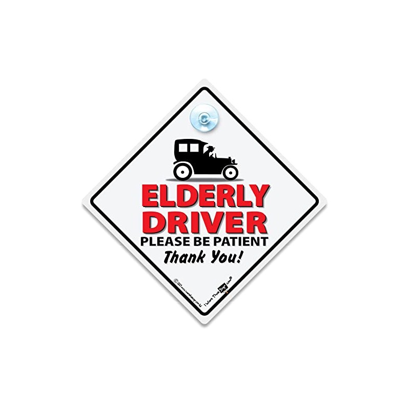 iwantthatsign.com Elderly Driver Car Sign, Joke OAP Baby on Board