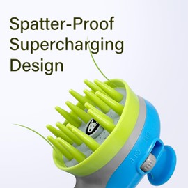 NAHANGPET Dog Shower Attachment, Dogs Shower Sprayer Attachment with Massage Head, Dog Shower Brush for Bathroom Shower Arm, Pet Bathing Tool, for Dog and Cat Grooming, Indoor & Outdoor(Blue)