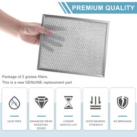 2 Pack Aluminum Range Hood filter 97006931 Replacement Compatible with Bro-an Nu-tone Range Hood Grease Filter PART#S97006931 (10-1/2 x 8-3/4 in) BP29, 88150, 99010121 by AMI PARTS