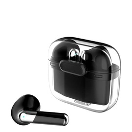 True Wireless Bluetooth 5.3 Smart CHIP - Auriculares transparentes de bajo puro, impermeables, sin UVERSAL integrados, para micrófono (púrpura)