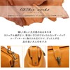 AKIYAMA Handbag, Shoulder Bag, Clasp Bag, Genuine Leather, Nume Leather,