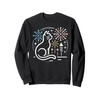 Cat and Fireworks Sweatshirt