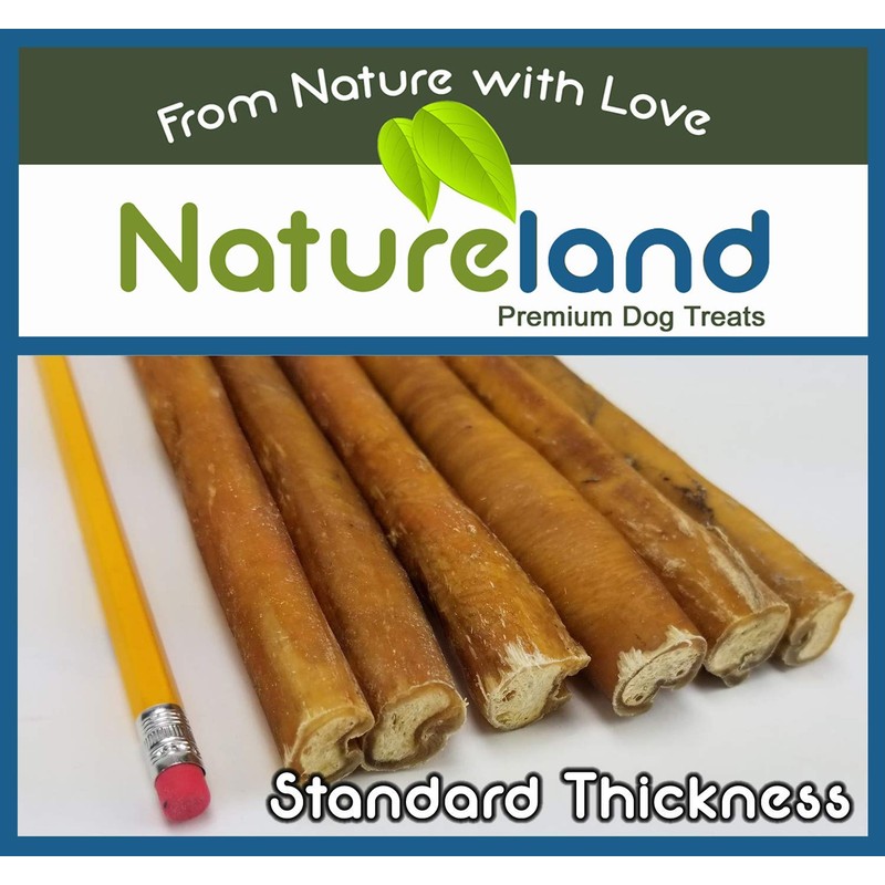 Natureland 12" Bully Sticks Standard Thickness (12" Standard Thickness -
