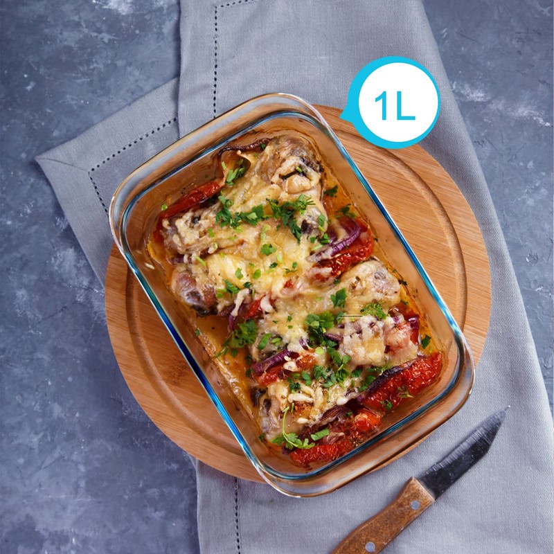 Small Glass Baking Dish for Oven, Glass Oven Dish Rectangular,