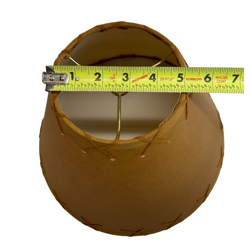 Rustic Oiled Kraft Laced Lamp Shade - 12"