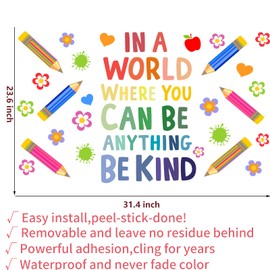 Colorful Inspirational Wall Decals for Kids Bedroom - Motvational Phrase Children DIY Wall Art Stickers for Classroom, Nursery, Playroom - Removable Positive Sayings Lettering Peel and Stick Decor