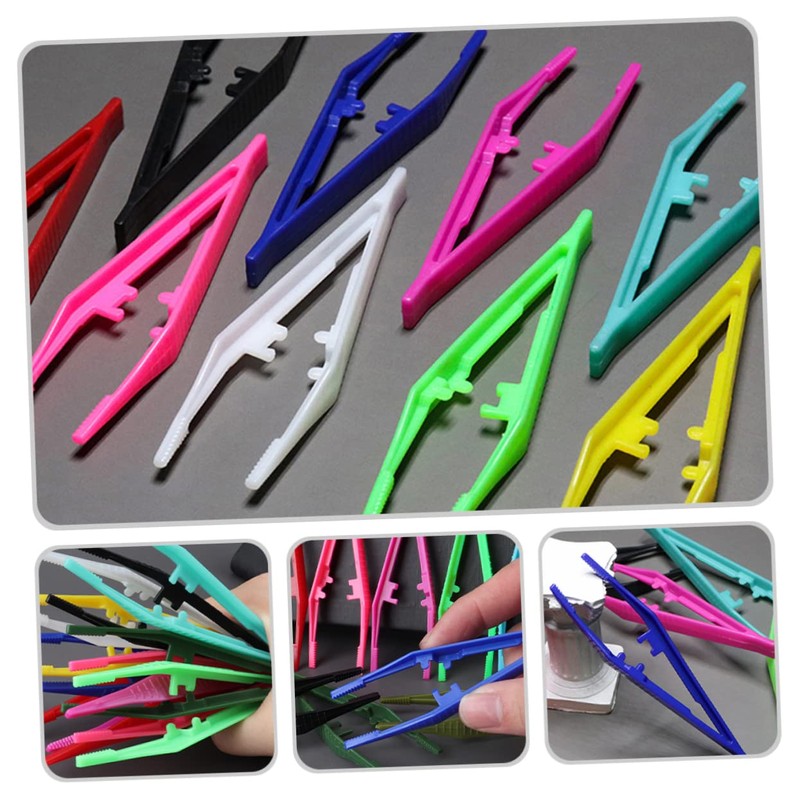 Mikinona 2sets Professional Makeup Tool Set Plastic Eyebrow Tweezers Eyebrow