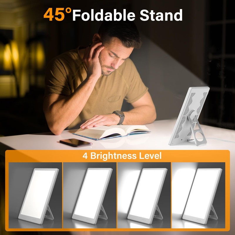 Bravmate Daylight Lamp 10000 Lux Daylight Lamp with 45° Adjustable