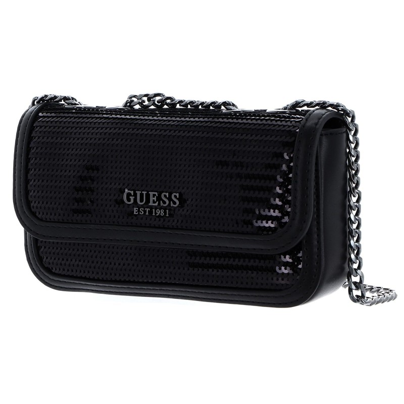 GUESS Kaska Mini Convertible Crossbody Flap Black