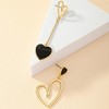 CWVHQ Asymmetric Heart Dangle Earrings Hollow Love Heart Drop Statement