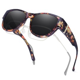 SIPHEW Polarised Fit Over Sunglasses for Women, Over Glasses Sunglasses with UV400 Protection for Driving