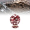 Ball Ashtray with Windproof Lid Retro Dragon Stereoscopic Relief Zinc
