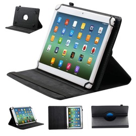 LNBEI Premium Leather Folio Case Cover 9-10 inch Tablet, Leather Stand Protective Case Cover for 9" 10.1" Touchscreen Tablet with Multi-Angle Stand