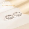 Women's Zircon 925 Silver Earrings, Hypoallergenic Hoop Earrings, Small Size,