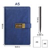 WEMATE Diary with Lock, A5 Journal with Lock 240 Pages,