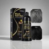 Shampoo Champú Tinte Negro Cubre Canas 3 En 1