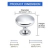 NIZADO 15 Pack Polished Chrome Kitchen Cabinet Knobs, 1-3/16 Inch(29.5mm)