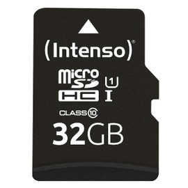 Intenso Premium Microsdhc Memory Card INCL. SD Adapter, Class 10 UHS-I, 32 GB, Black