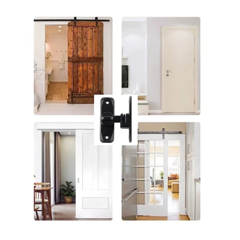 FIREFLYWEB Flip Door Latch Black 180 Degree Heavy Duty Bar