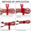 Pack of 100 Velcro Cable Ties, Velcro Cable Ties, Reusable