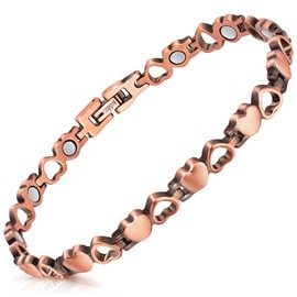 Copper Anklet for Women Magnetic Copper Ankle & Lymphatic Drainage Ring with 3500 Gauss Magnets 100% Solid Pure Copper Jewelry Gift with Adjustment Tool